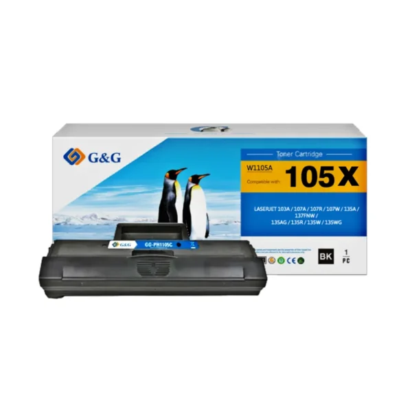 Tóner G&G 105A JUMBO /2K Alto rendimient /HP