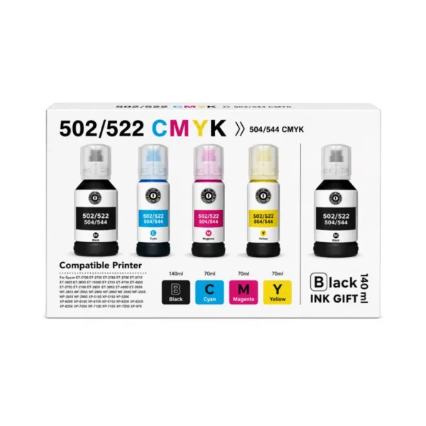 Combo Tinta X 5/ #544#504 Bk C Y M / fomulada /epson