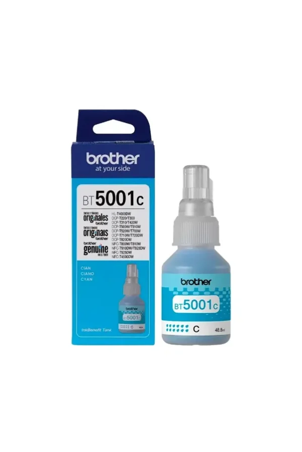 Botella Tinta Brother BT5001 Cyan 48,8ML