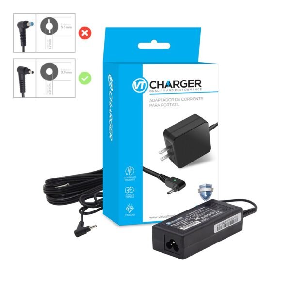 Cargador Acer 19V 3.42A 65W 3.0 x 1.0
