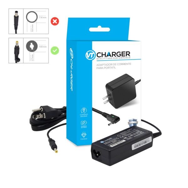 Cargador HP 18.5V 3.5A 65W 4.8 x 1.7
